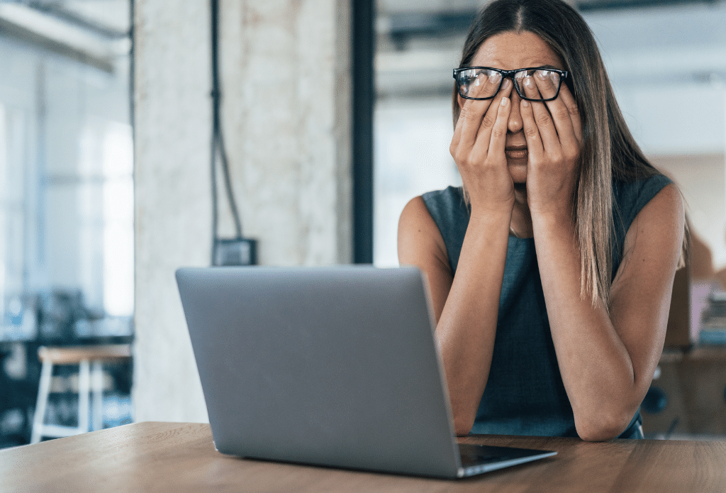 Frau arbeiten Stress